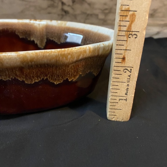 * McCoy Pottery Brown Drip Oval Baking Bowl Oven Proof Stonewear Brown Drip - Picture 5 of 6